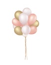 Vector Illustration of pink balloons isolated on white background Royalty Free Stock Photo